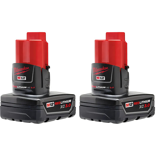 M12 Redlithium Xc 3.0Ah Battery (2 Piece)-Milwaukee-48-11-2412-9182