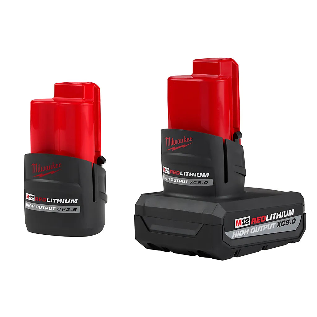 M12 High Output Xc5.0/Cp2.5 Battery Packs-Milwaukee-48-11-2452S-9148