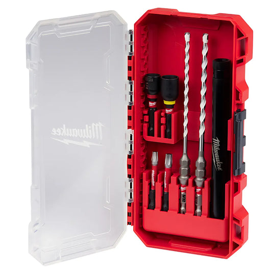 Shockwave Impact Duty Carbide Multi-Material Drill Bit Concrete Screw Install Set - 7Pc-Milwaukee-48-20-8877-11007