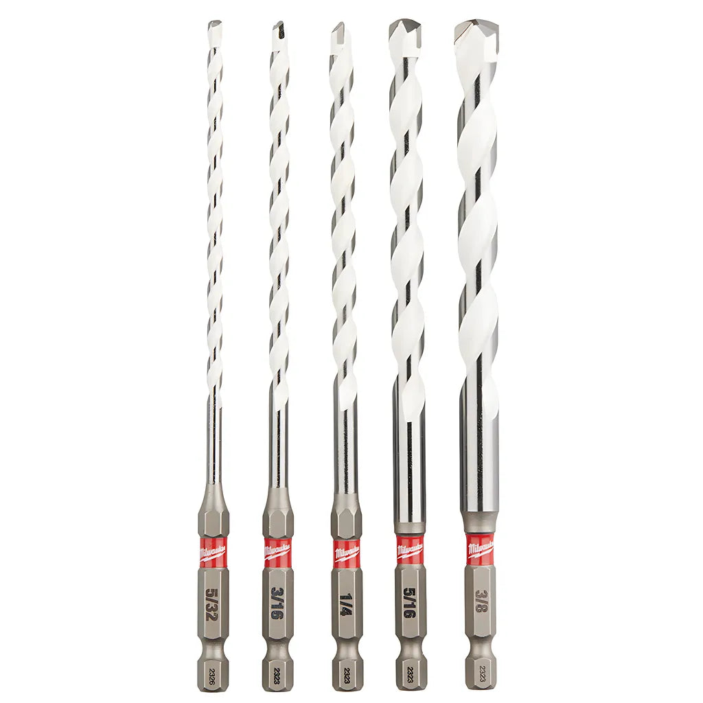 Shockwave Impact Duty Carbide Multi-Material Drill Bit Set - 5Pc-Milwaukee-48-20-8898-11009