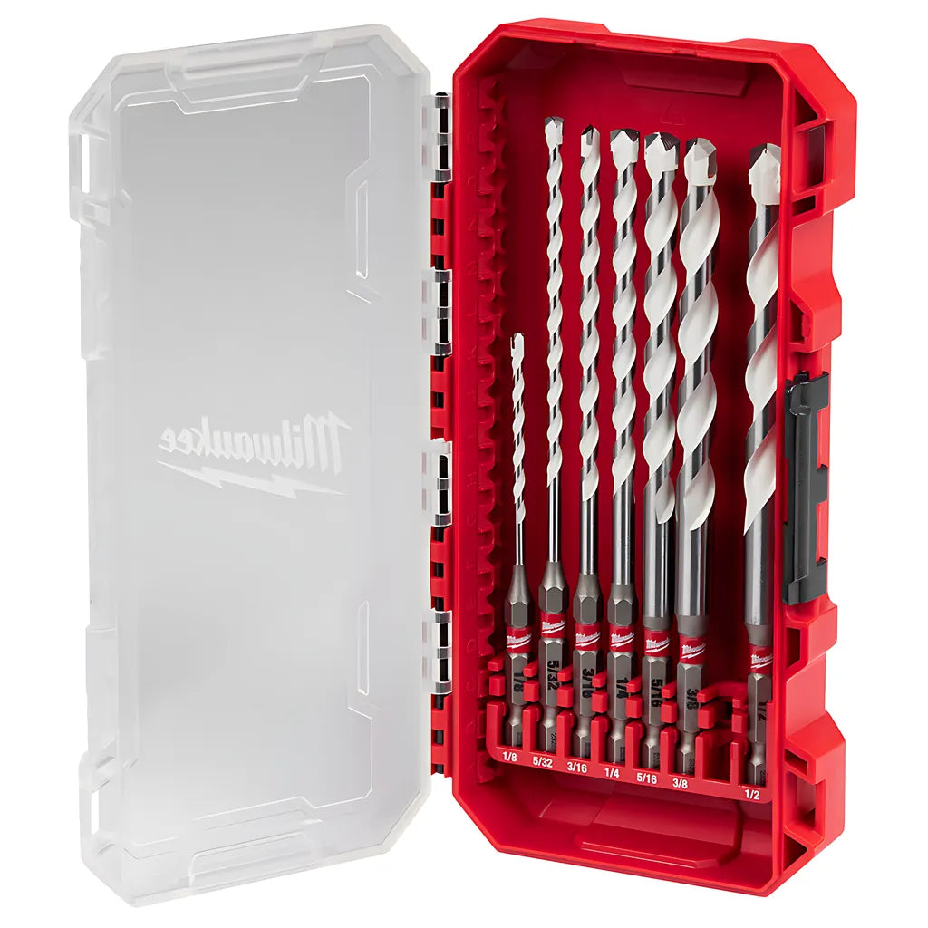 Shockwave Impact Duty Carbide Multi-Material Drill Bit Set - 7Pc-Milwaukee-48-20-8899-11008