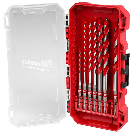 7Pc. Shockwave Impact Duty Carbide Hammer Drill Bit Set-Milwaukee-48-20-9057-6862