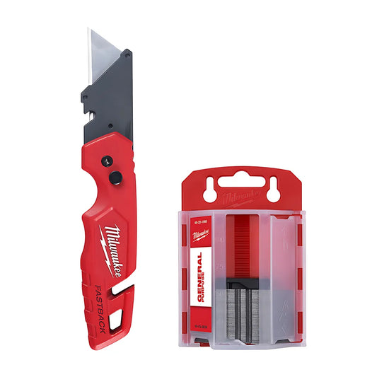 Fastback W/ Storage & 50Pc General Utility Blades Set-Milwaukee-48-22-1504-7945