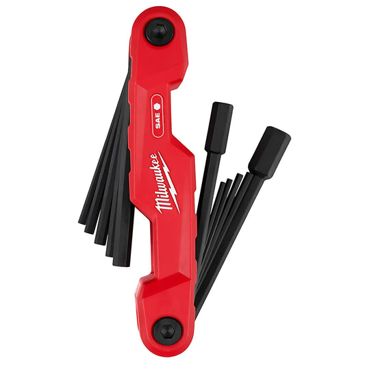 11-Key Electrician'S Folding Hex Key Set - Sae-Milwaukee-48-22-2180-4390