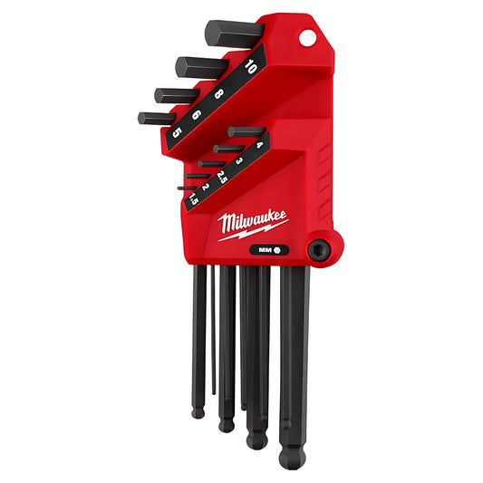 9-Key Ball End L-Key Set - Metric-Milwaukee-48-22-2186-7115