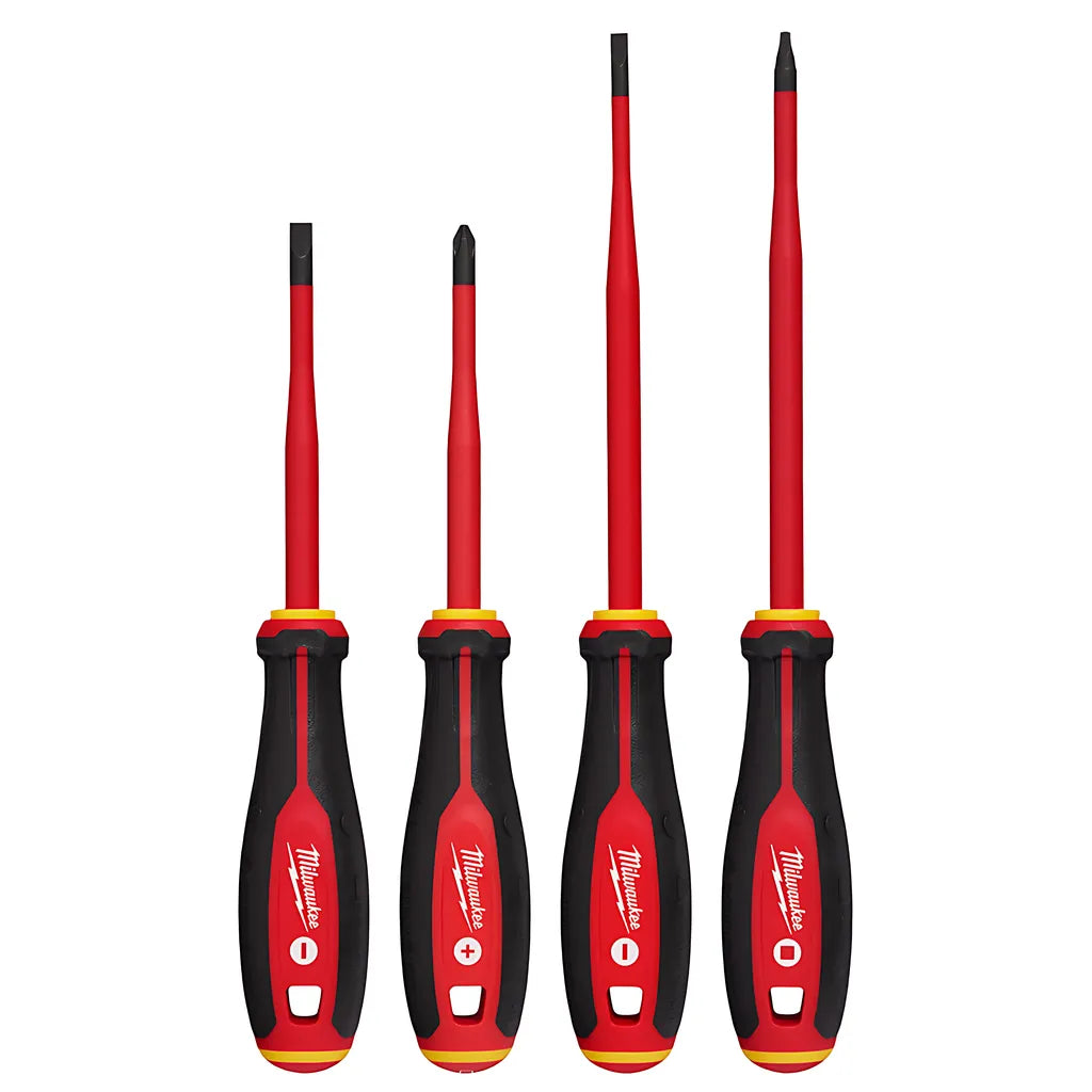 4Pc 1000V Insulated Slim Tip Screwdriver Set-Milwaukee-48-22-2219-6190