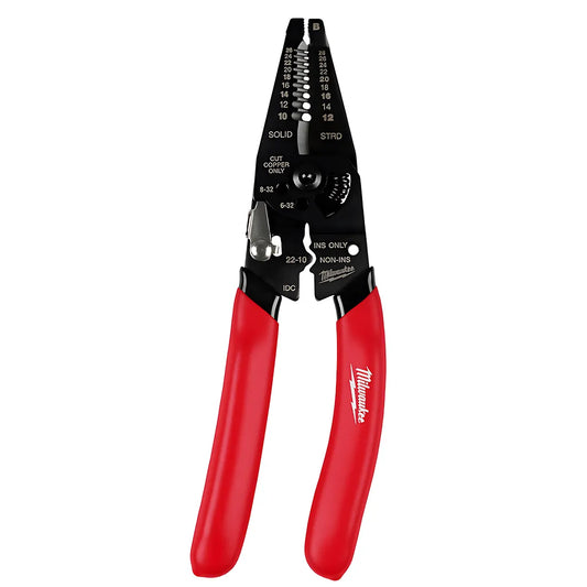 10-28 Awg Multi-Purpose Dipped Grip Wire Stripper & Cutter W/ Reinforced Head-Milwaukee-48-22-3052-4126