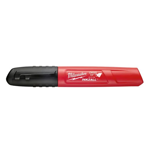 Inkzall Black Chisel Tip Markers-Milwaukee-48-22-3130-8549