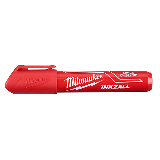 Inkzall Large Chisel Tip Red Marker-Milwaukee-48-22-3256-8565