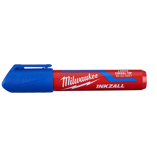 Inkzall Large Chisel Tip Blue Marker-Milwaukee-48-22-3257-8564
