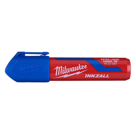 Inkzall Extra Large Chisel Tip Blue Marker-Milwaukee-48-22-3267-8557