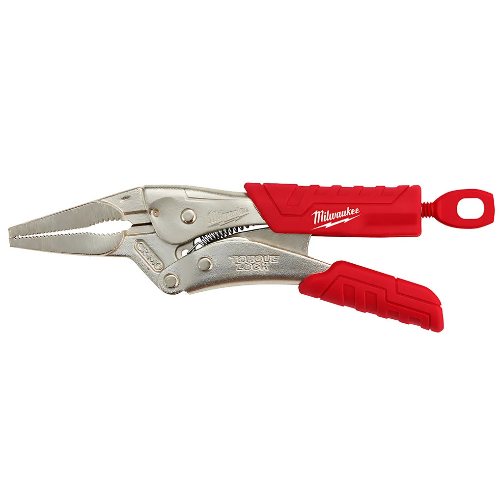 6 In. Torque Lock Long Nose Locking Pliers With Grip-Milwaukee-48-22-3406-6545