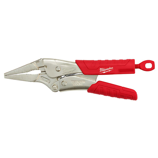 9 In. Torque Lock Long Nose Locking Pliers With Grip-Milwaukee-48-22-3409-7029