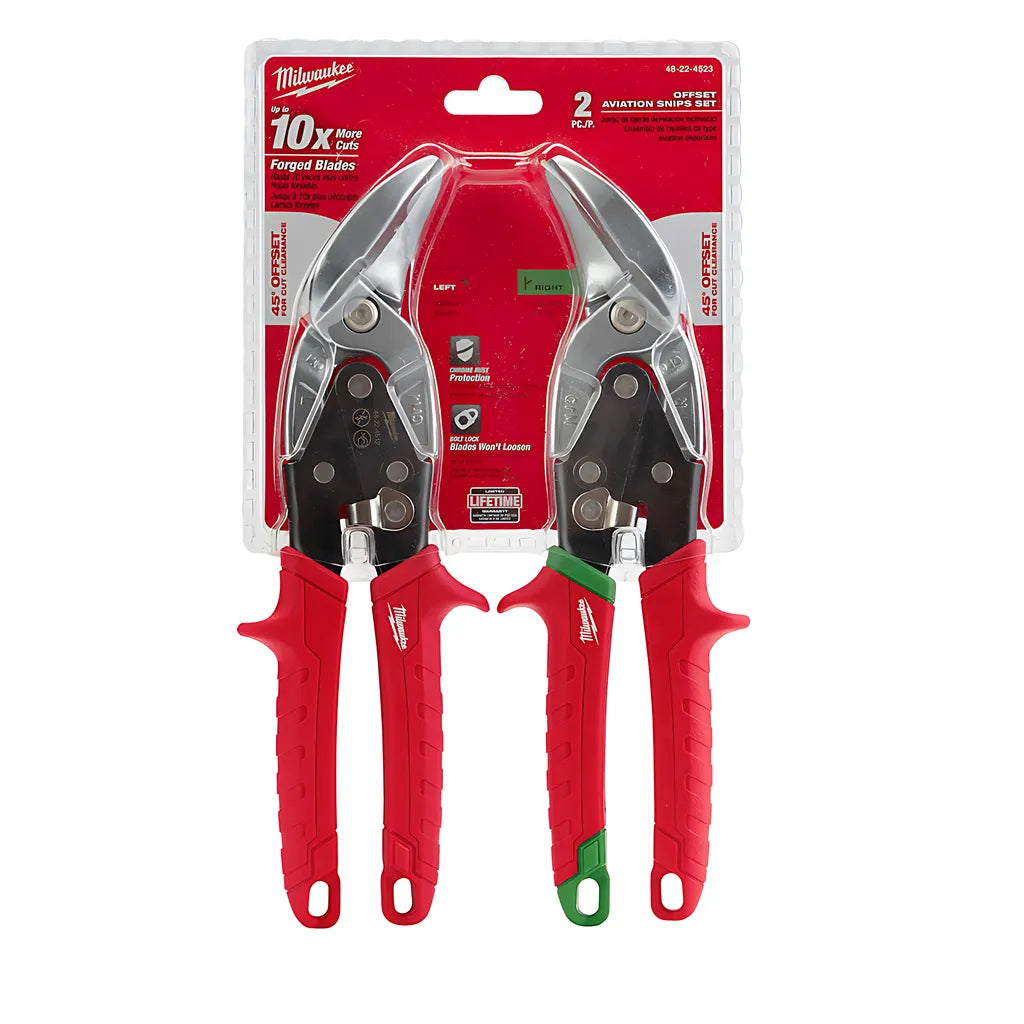 2-Piece Offset Aviation Snip Set-Milwaukee-48-22-4523-5433