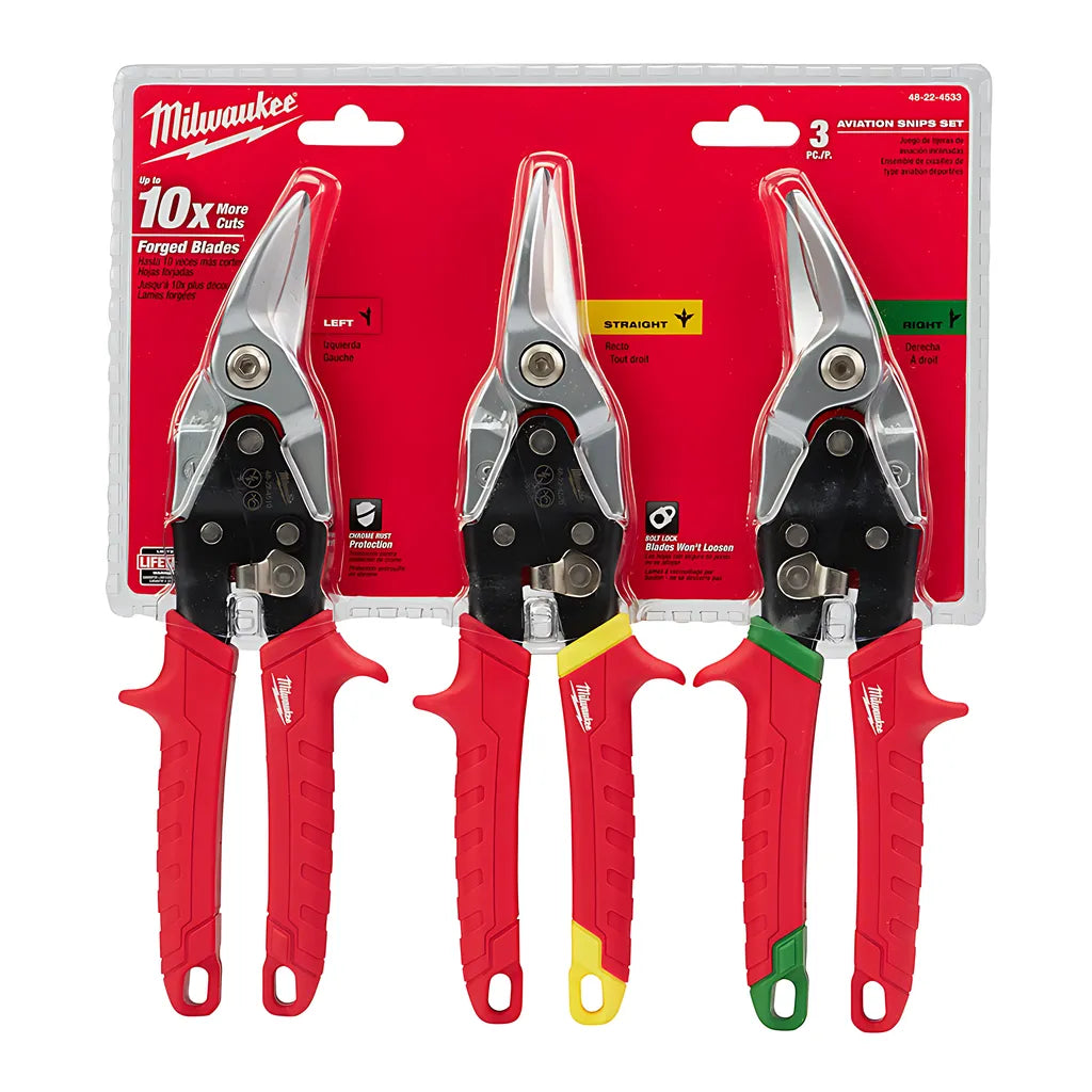 3-Piece Aviation Snip Set-Milwaukee-48-22-4533-5969