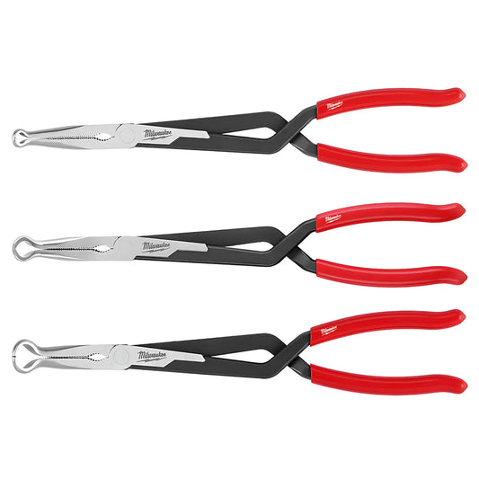 3Pc Long Reach Hose Grip Pliers Set-Milwaukee-48-22-6563-5961