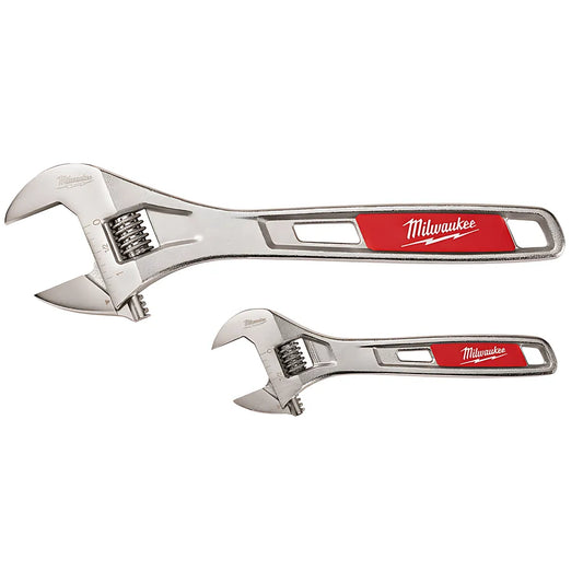 6 In. & 10 In. Adjustable Wrench 2 Pack-Milwaukee-48-22-7400-6462