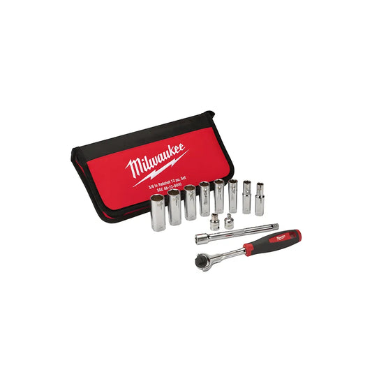 12-Piece 3/8 In. Drive Sae Socket Set-Milwaukee-48-22-9000-4553