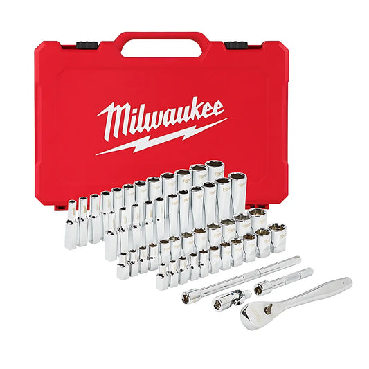 1/4 In. Drive 50 Pc. Ratchet & Socket Set - Sae & Metric-Milwaukee-48-22-9004-3852