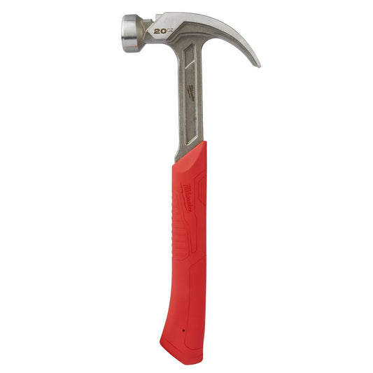 20 Oz Curved Claw Smooth Face Hammer-Milwaukee-48-22-9080-5122