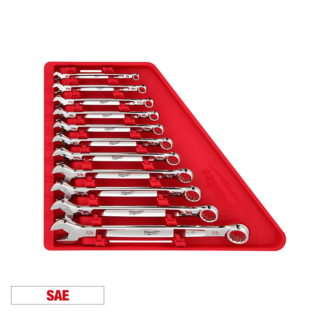 11Pc Sae Combination Wrench Set-Milwaukee-48-22-9411-4397