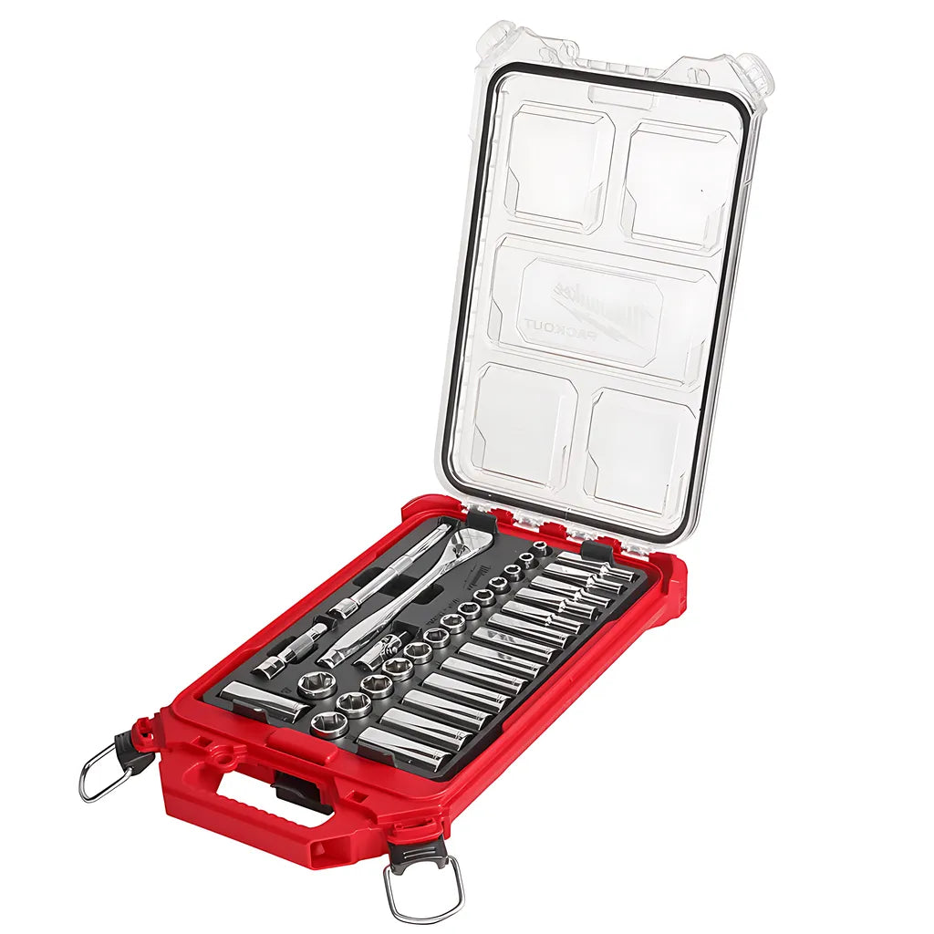 3/8 In. 32 Pc. Ratchet And Socket Set In Packout - Metric-Milwaukee-48-22-9482-5626