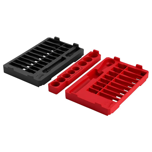 47Pc 1/2" Drive Sae & Metric Ratchet & Socket Set Packout Trays-Milwaukee-48-22-9487T-6151
