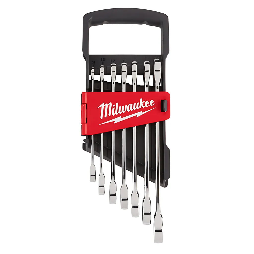 7Pc Ratcheting Combination Wrench Set - Metric-Milwaukee-48-22-9506-6855