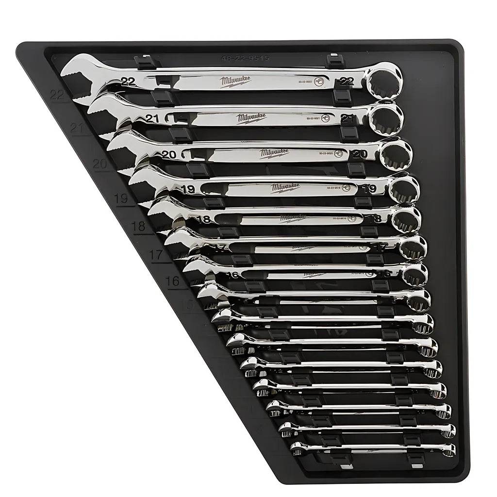 15-Piece Combination Wrench Set - Metric-Milwaukee-48-22-9515-4853