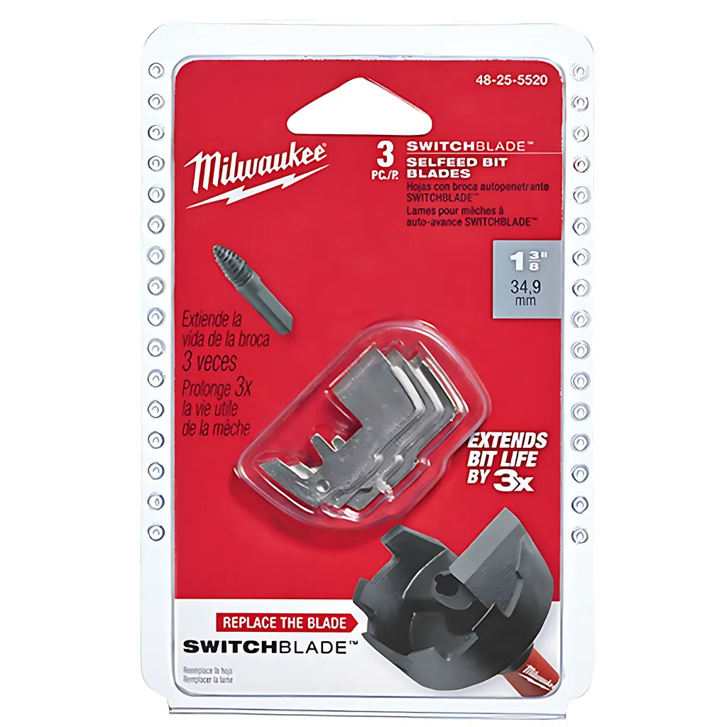 1-1/2 In. Switchblade Replacement Blades 3Pk-Milwaukee-48-25-5525-4244