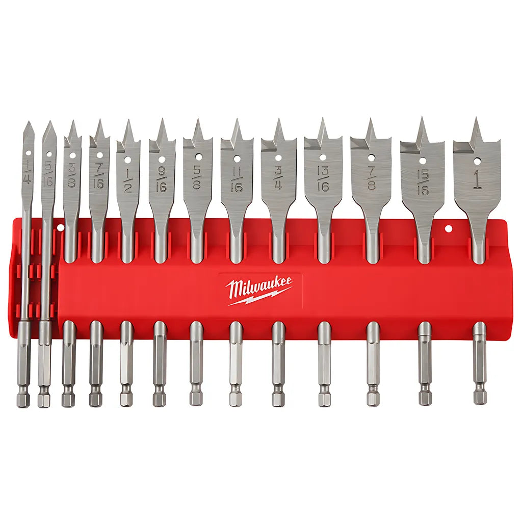 13 Pc Flat Boring Bit Set-Milwaukee-48-27-1520-4568