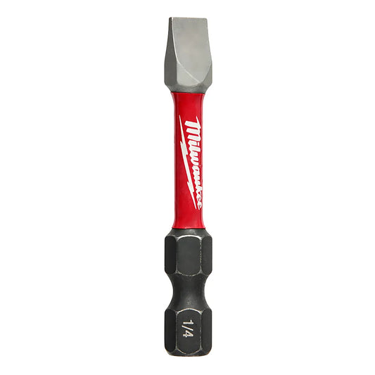 Shockwave 2 In. Impact Slotted 1/4 In. Power Bits 25Pk-Milwaukee-48-32-4158-11086