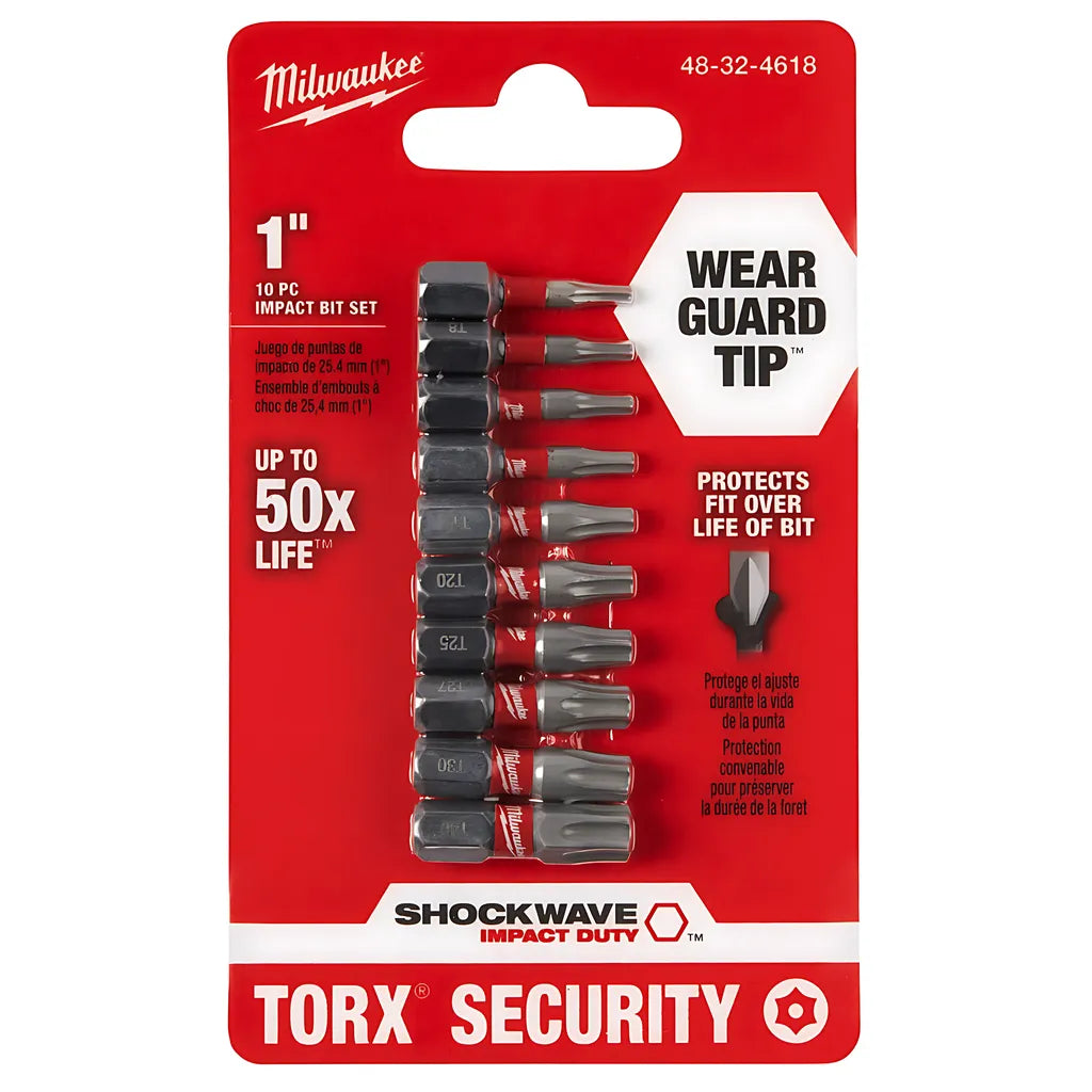 10-Piece Shockwave Impact Torx® Security Insert Bit Sets 3Pk-Milwaukee-48-32-4618-4155