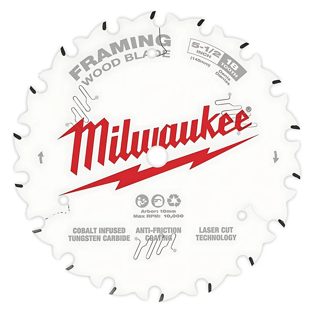 5-1/2 In. 18T Framing Circular Saw Blade-Milwaukee-48-40-0520-6394