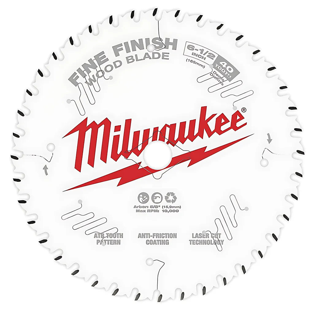 6-1/2 In. 40T Fine Finish Circular Saw Blade-Milwaukee-48-40-0622-6625