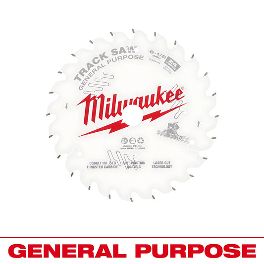 Milwaukee® 6-1/2" 24T General Purpose Track Saw Blade-Milwaukee-48-40-0624-10094