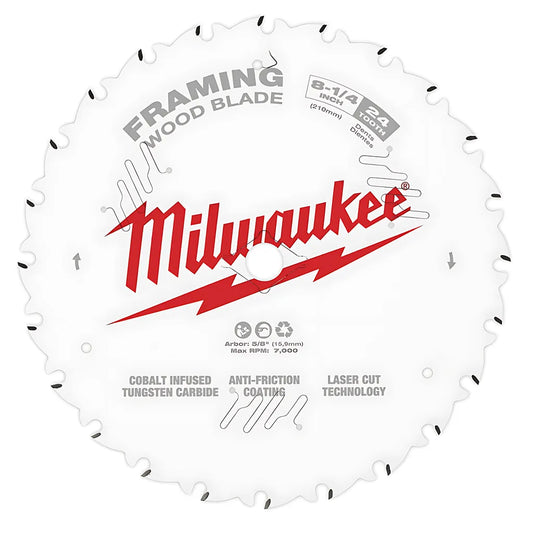 8-1/4 In. 24T Framing Circular Saw Blade-Milwaukee-48-40-0820-6922