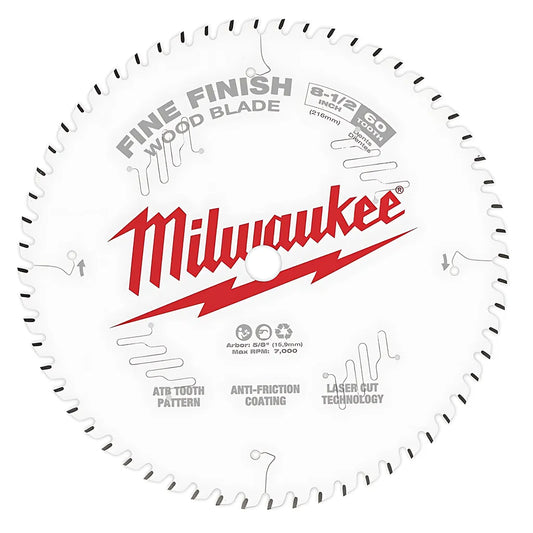 8-1/2 In. 60T Fine Finish Circular Saw Blade-Milwaukee-48-40-0826-6921