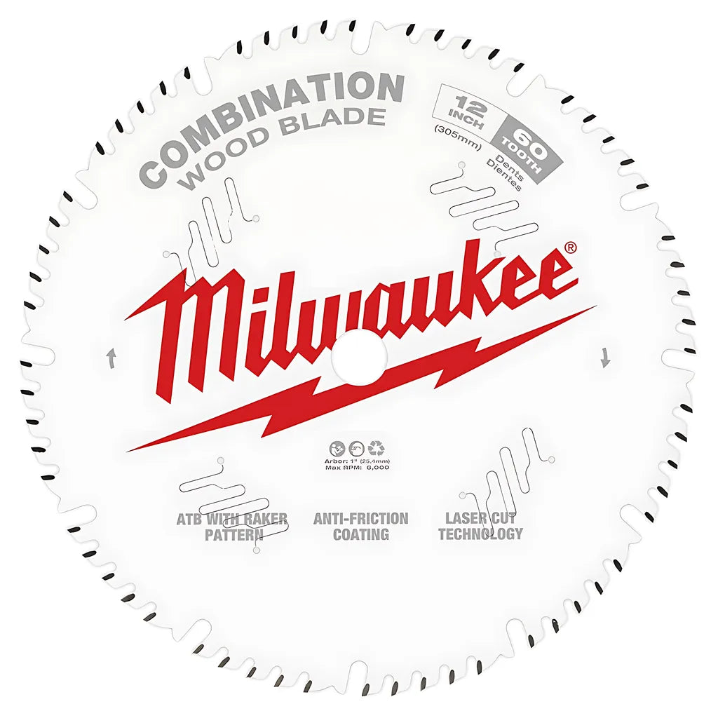 12 In. 60T Combination Circular Saw Blade-Milwaukee-48-40-1222-4437