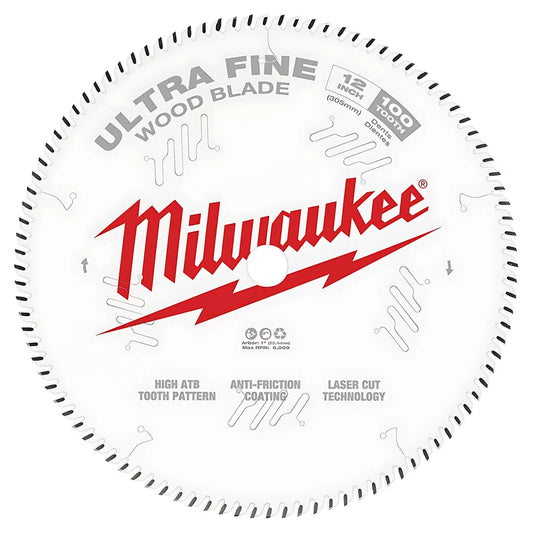 12 In. 100T Ultra Fine Finish Circular Saw Blade-Milwaukee-48-40-1228-4406