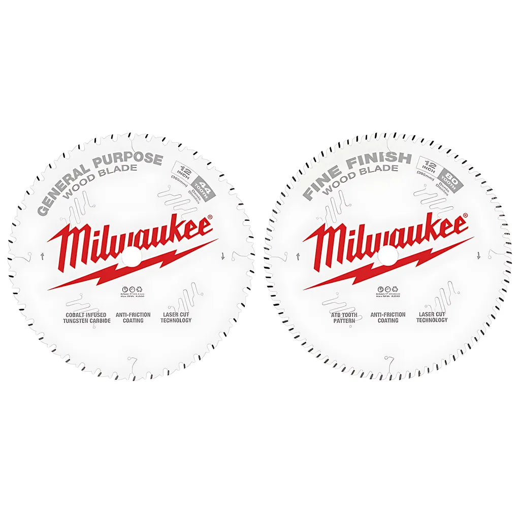 12 In. 44T + 80T Two Pack Circular Saw Blade-Milwaukee-48-40-1232-4419