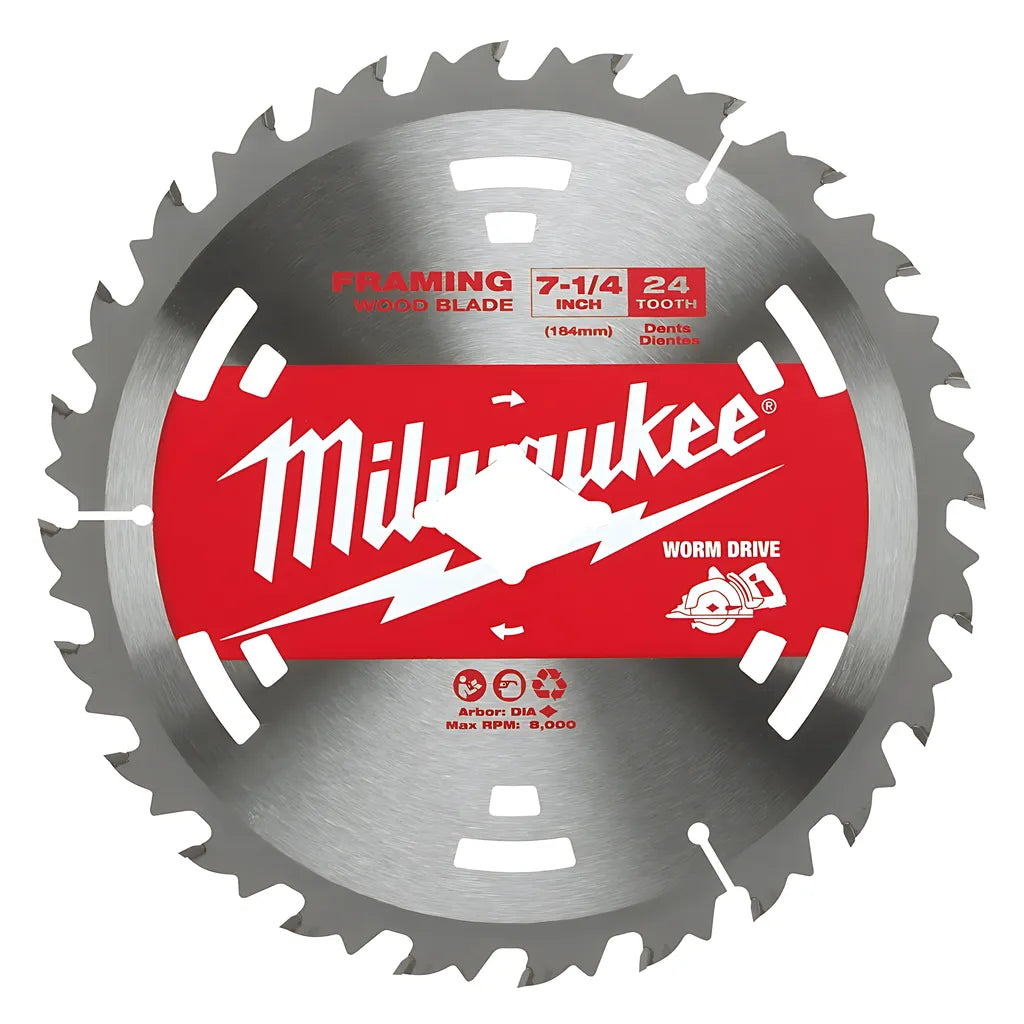 7-1/4" 24T Construction Worm Drive Framing Contractor Pack (25Pk)-Milwaukee-48-40-1713-6812