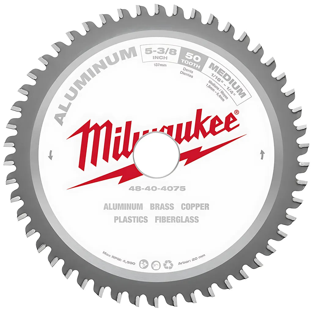 5-3/8 In. 50T Non-Ferrous Metal Circular Saw Blade-Milwaukee-48-40-4075-6414