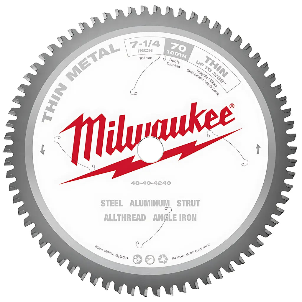 7-1/4 In. Thin Metal Cutting Circular Saw Blade-Milwaukee-48-40-4240-6808