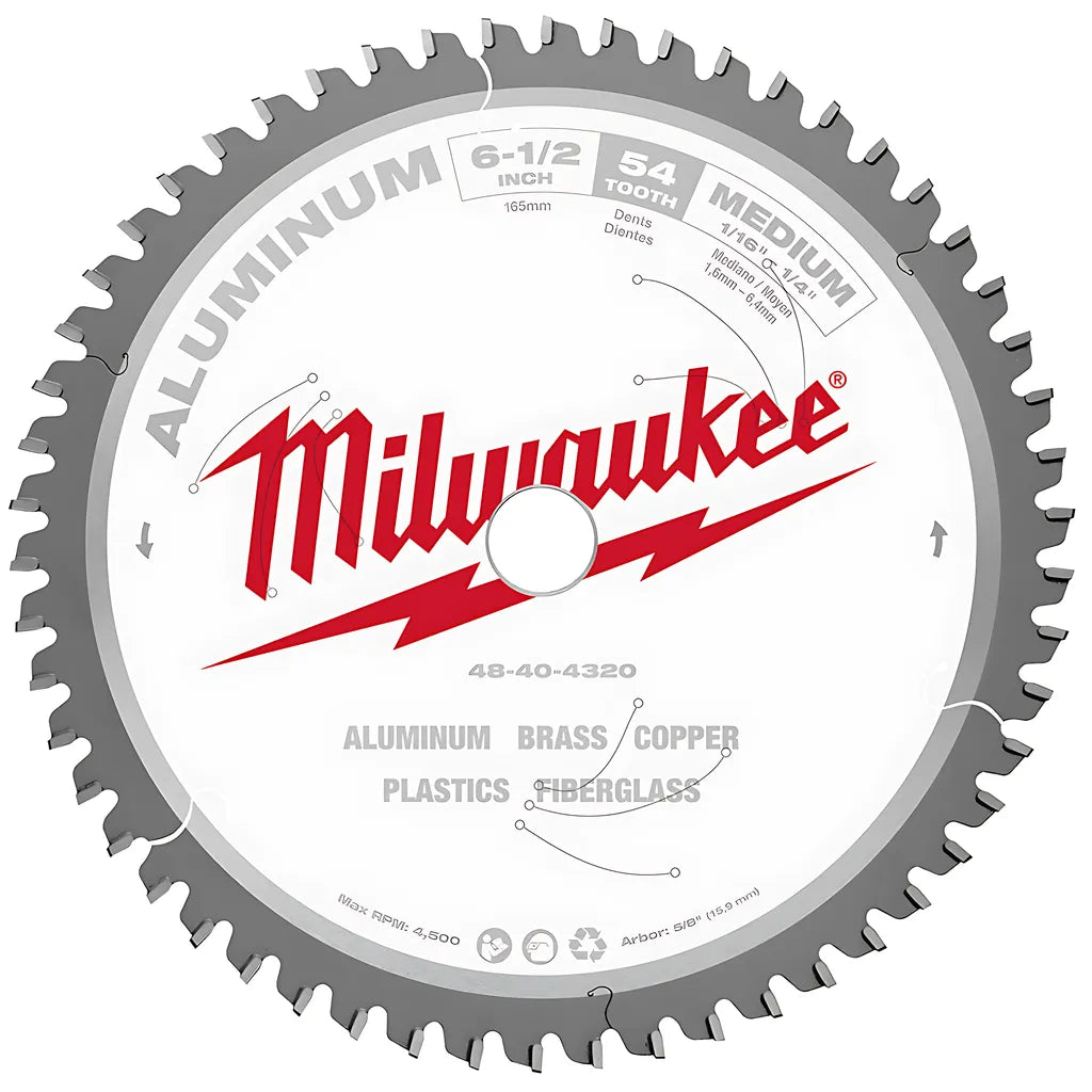 6-1/2 In. Aluminum Cutting Circular Saw Blade-Milwaukee-48-40-4320-6626