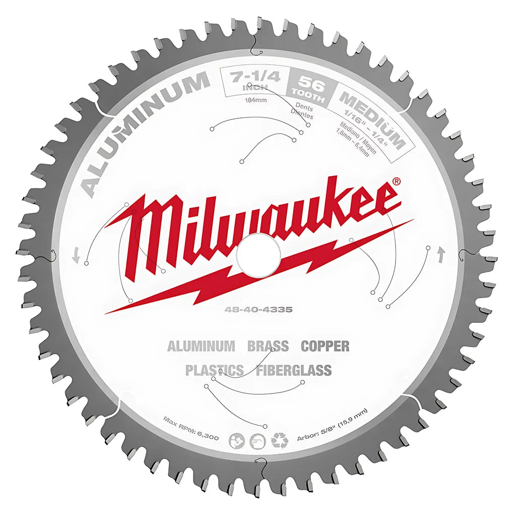 7-1/4 In. Aluminum Cutting Circular Saw Blade-Milwaukee-48-40-4335-6804