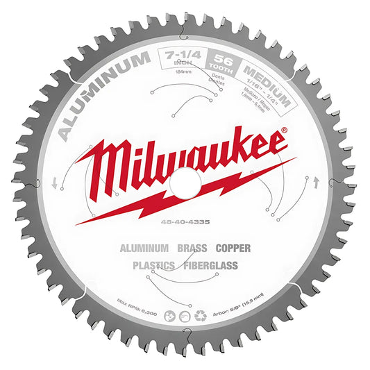 7-1/4 In. Aluminum Cutting Circular Saw Blade-Milwaukee-48-40-4335-6804