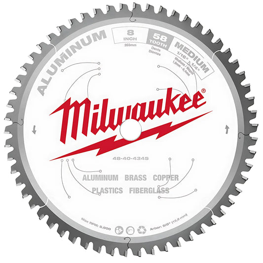 8 In. Aluminum Cutting Circular Saw Blade-Milwaukee-48-40-4345-6887