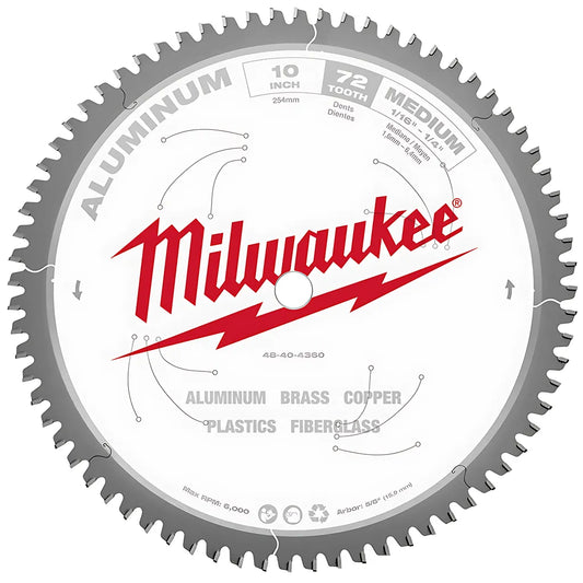 10 In. Aluminum Cutting Circular Saw Blade-Milwaukee-48-40-4360-4016