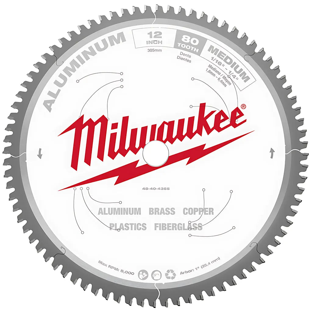 12 In. Aluminum Cutting Circular Saw Blade-Milwaukee-48-40-4365-4441